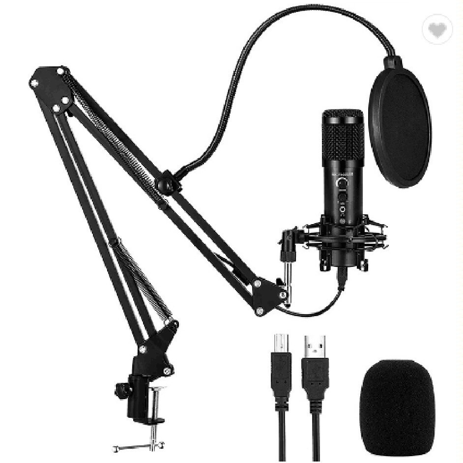 Pro USB Condenser Microphone for Studio-Quality Recording, Streaming & Podcasting