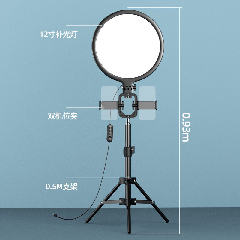 LED Ring Light with Phone Stand for Bright Live Streaming & Video Calls