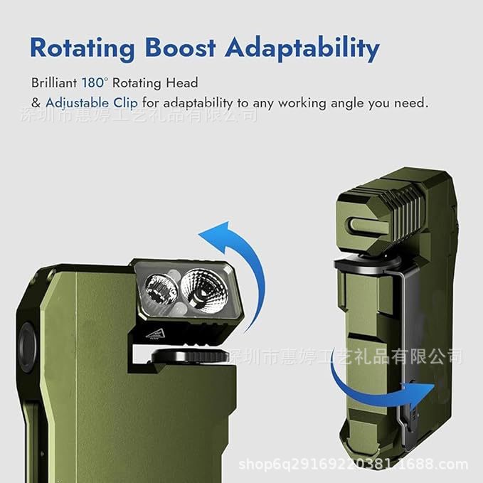 Rechargeable 400LM Mini Magnetic Flashlight – Compact EDC Pocket Torch