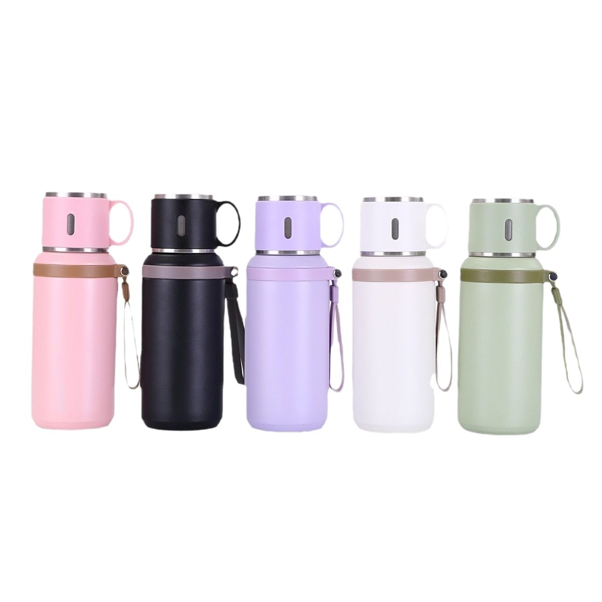 Stylish Stainless Steel Vacuum Insulated Thermos Cup with Handle