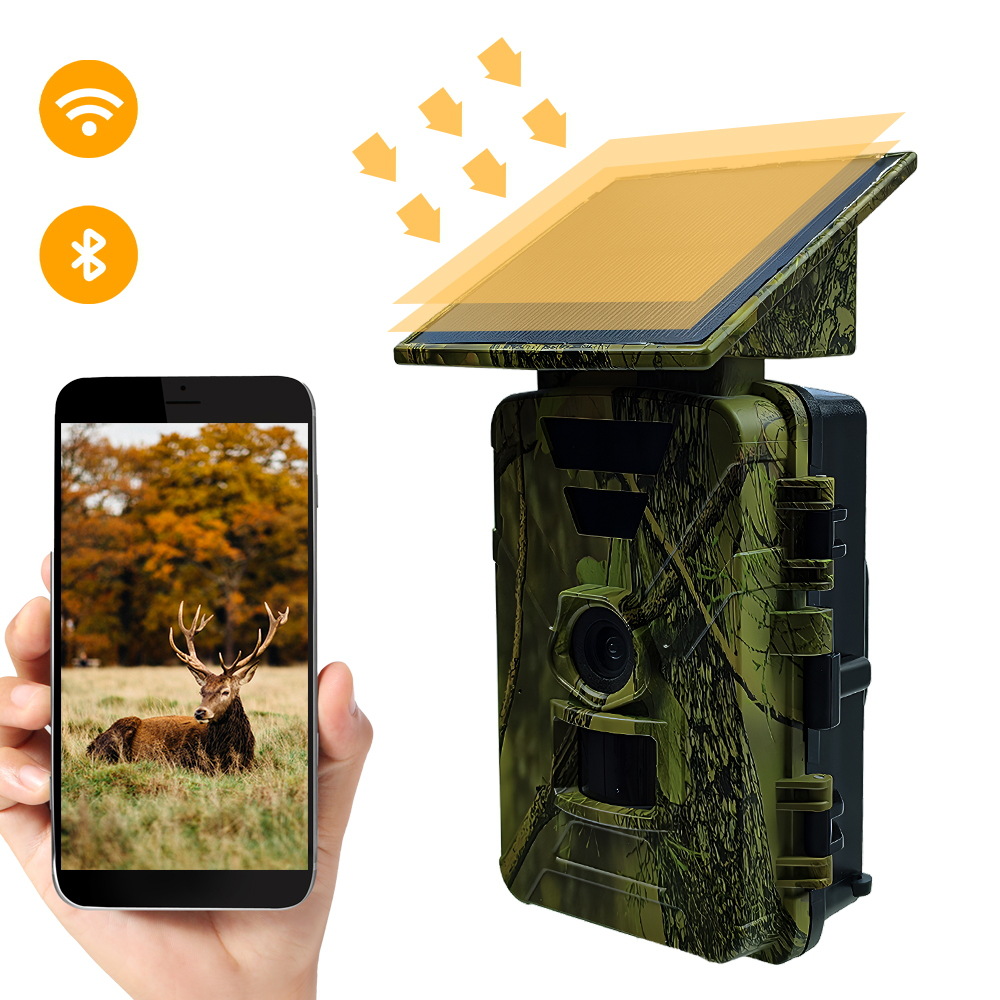 4G Solar Trail Camera with Built-in Battery & Night Vision