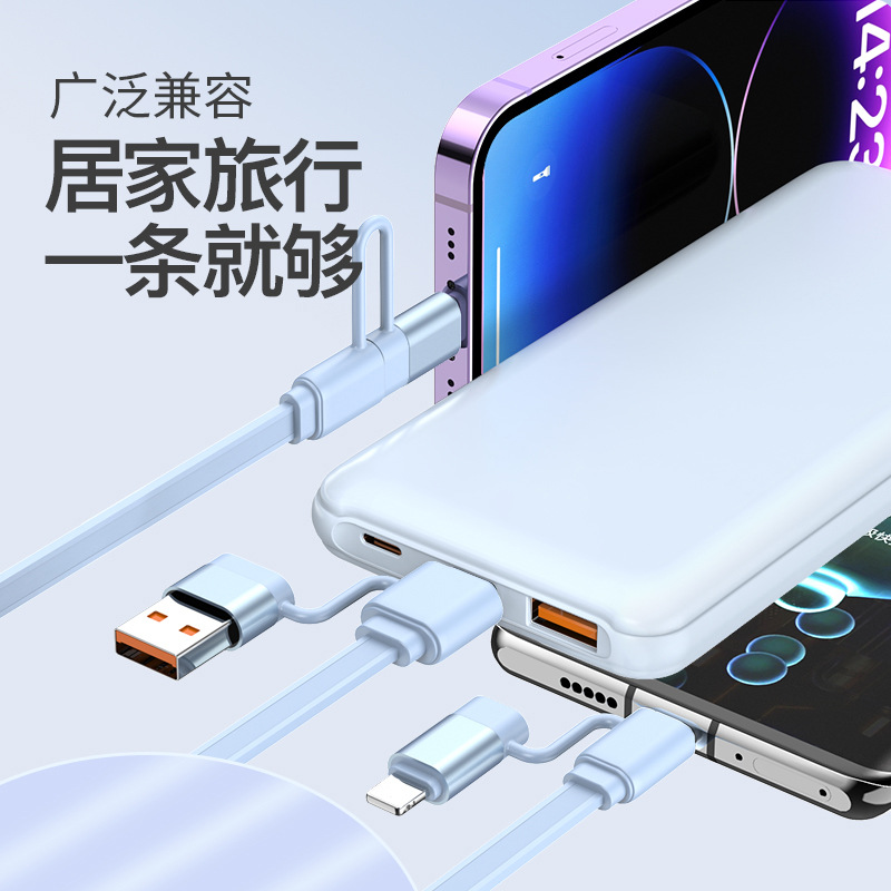 100W 4-in-1 Retractable Fast Charging Cable for All Your Devices