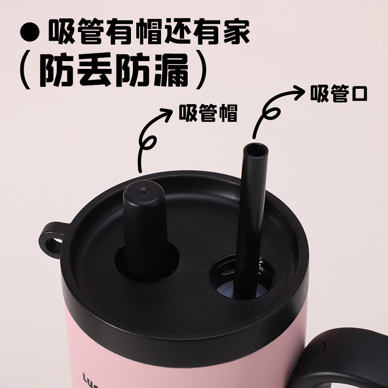 316 Stainless Steel Jumbo Ceramic Liner Insulated Cup with Handle