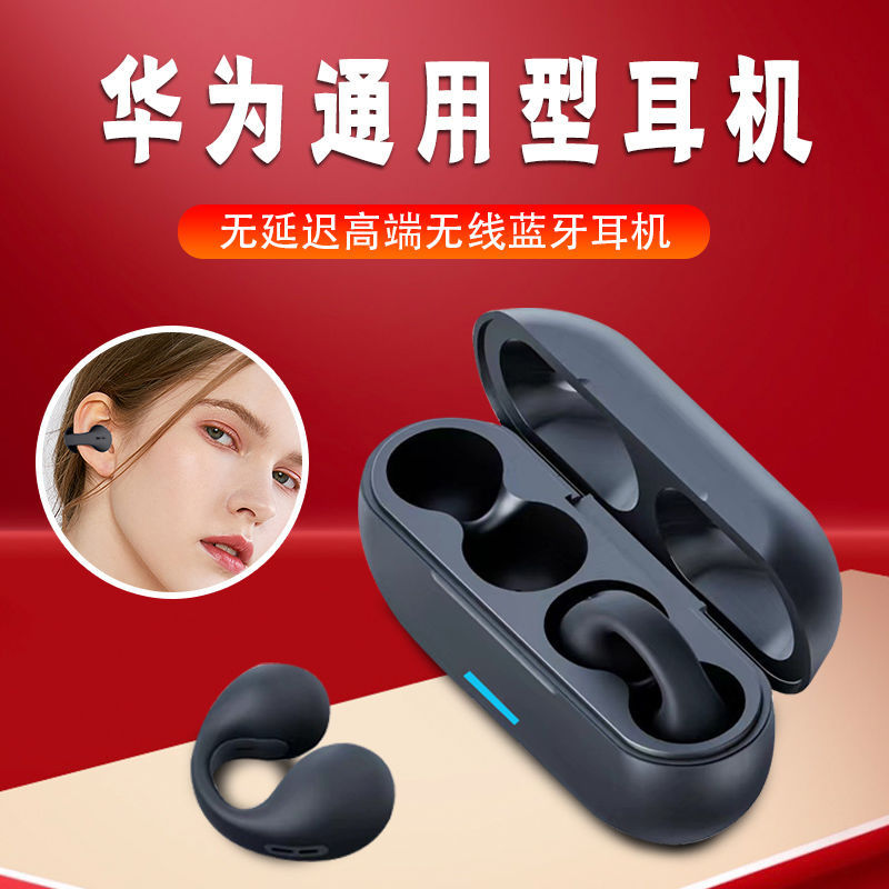 Open-ear clip wireless Bluetooth earphones for comfortable all-day listening