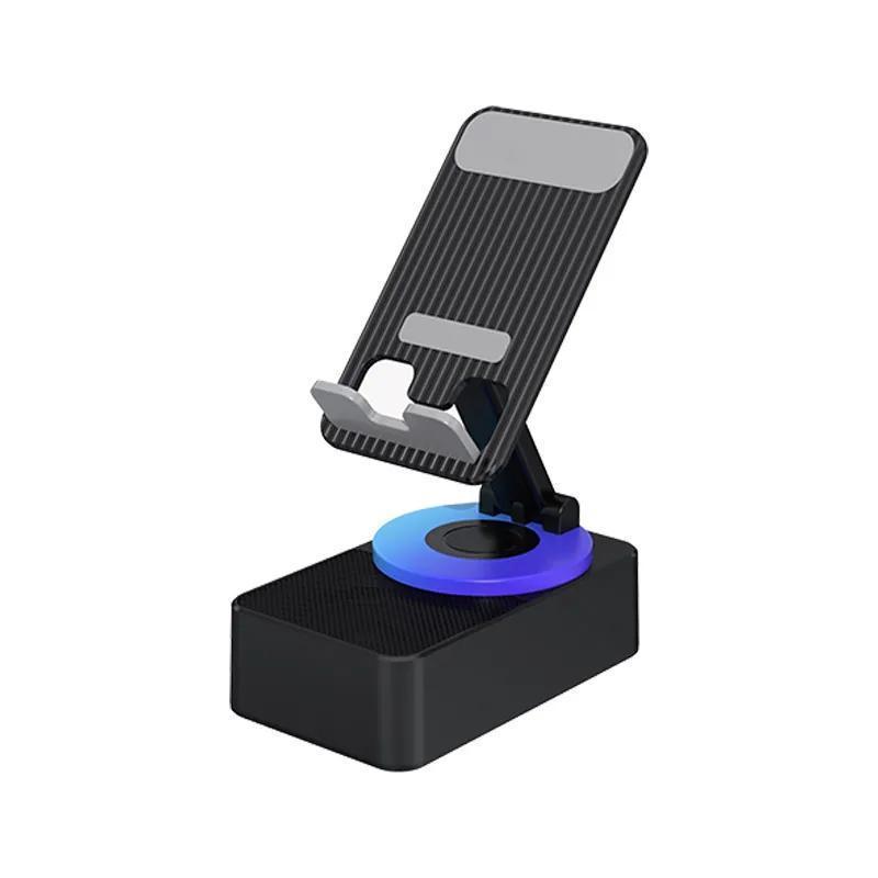 3-in-1 RGB Bluetooth Speaker with Rotating Phone Stand