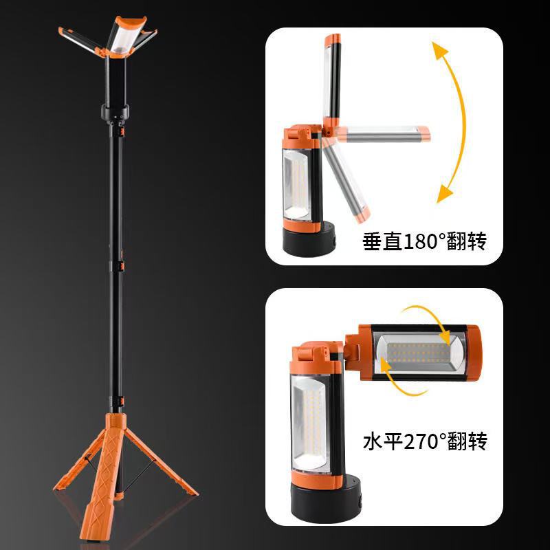 Folding 3-Panel LED Camping Work Light Rechargeable Stand