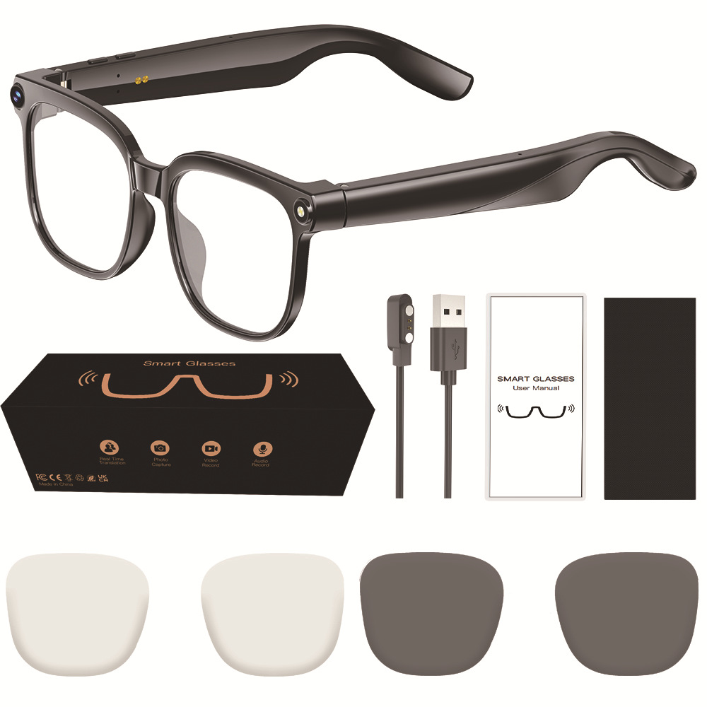 AI Smart Glasses with 8MP Camera, Real-Time Translation & Bluetooth Calling
