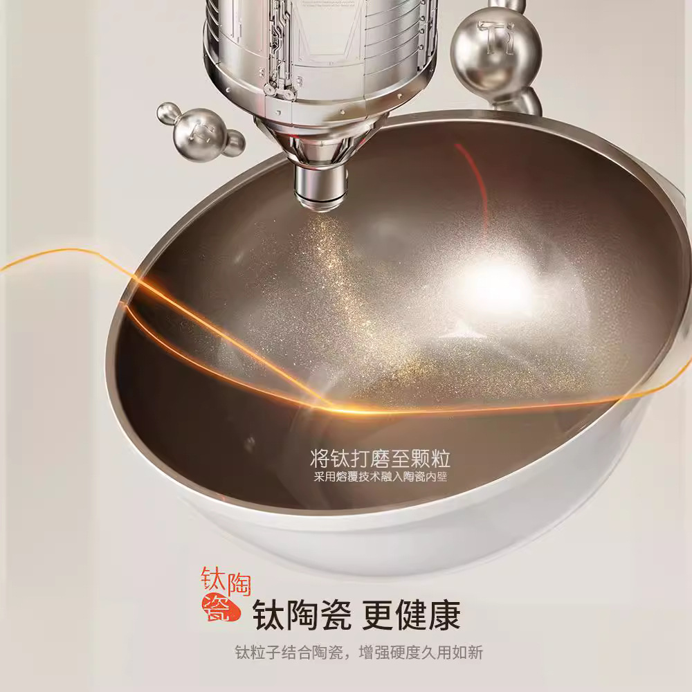 New Titanium Ceramic Non-Stick Wok for Gas & Induction Cooktops