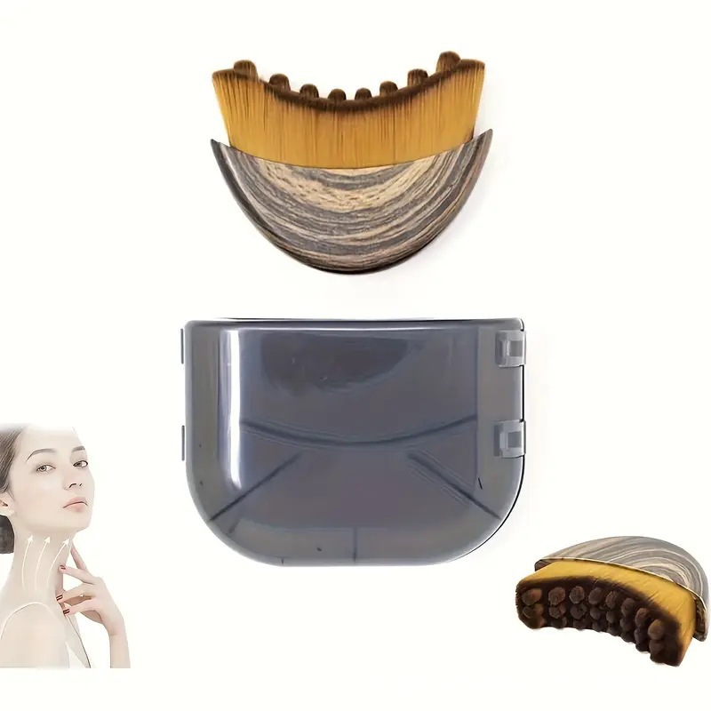 Lymphatic Contour Face Brush – Sculpting & Facial Massage Makeup Brush