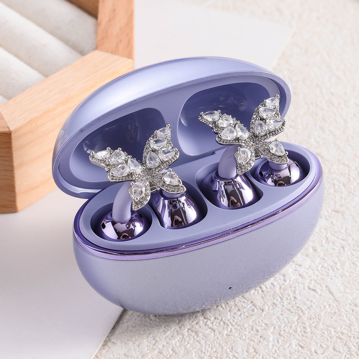 Rhinestone Bow Earphone Clip for FreeClip Bluetooth Earbuds