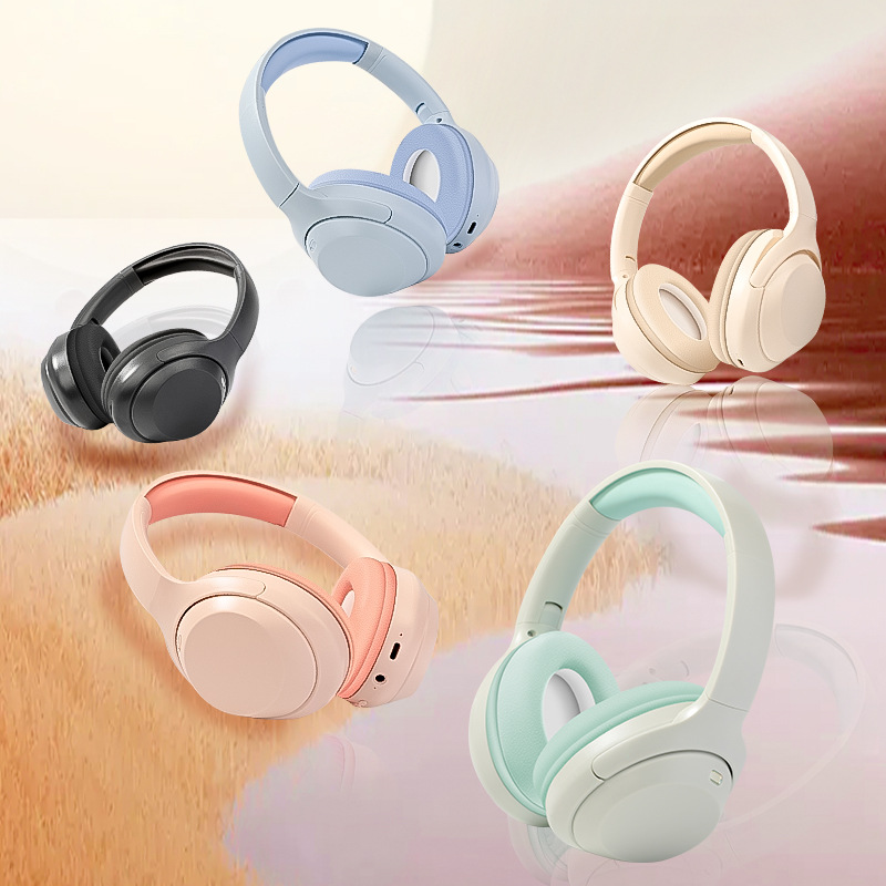 Foldable Wireless Over-Ear Headphones with Card Slot & Clear Mic for Study
