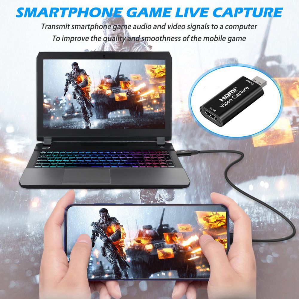 Plug-and-play usb video capture card for hdtv streaming and game recording