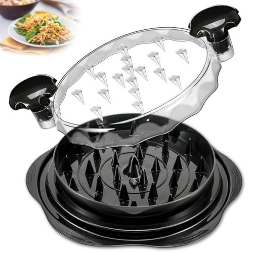 Easy-Grip Chicken Shredder Machine with Transparent Lid for Effortless Meal Prep